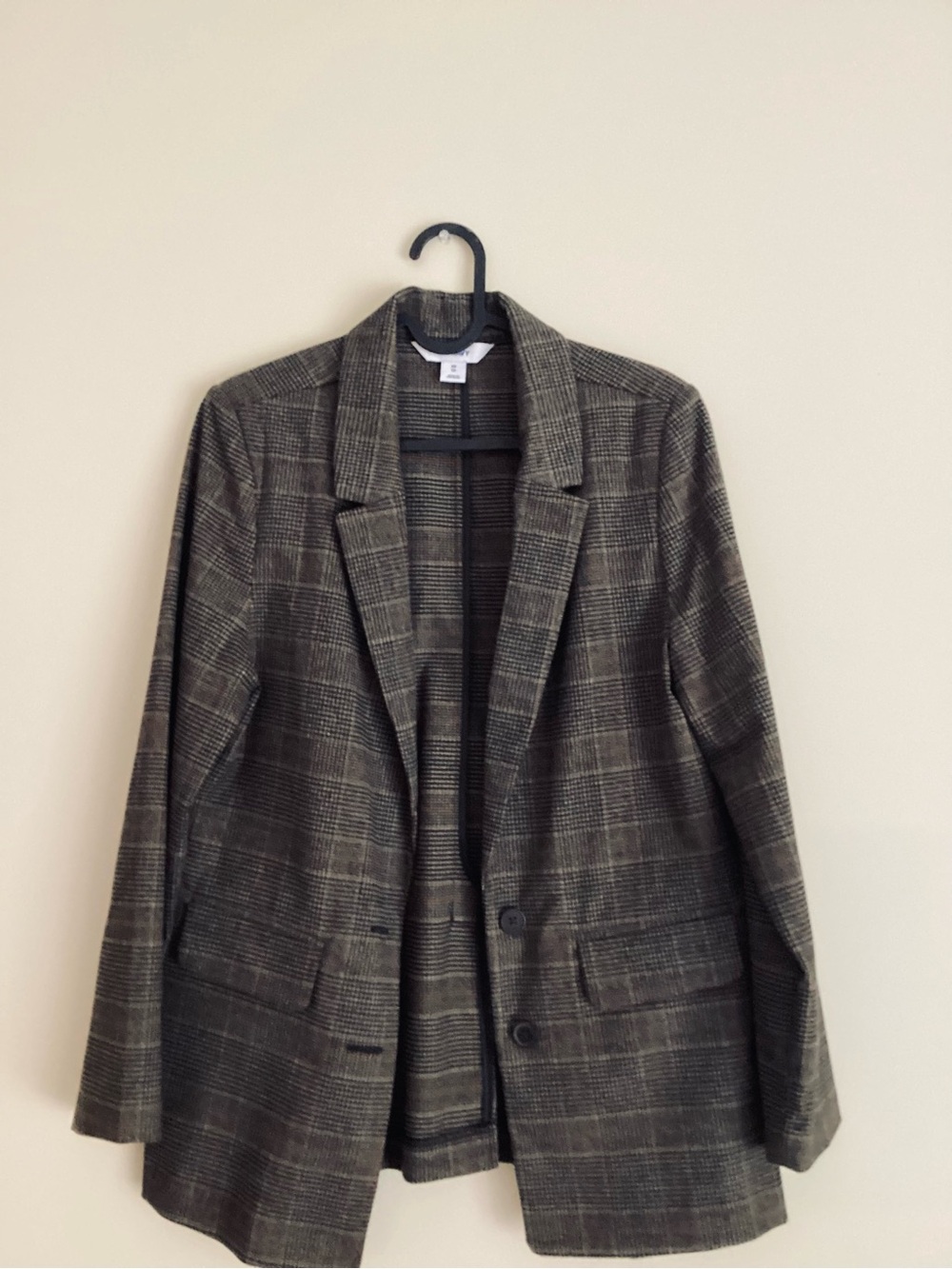 Old Navy Women's Gray Plaid Blazer